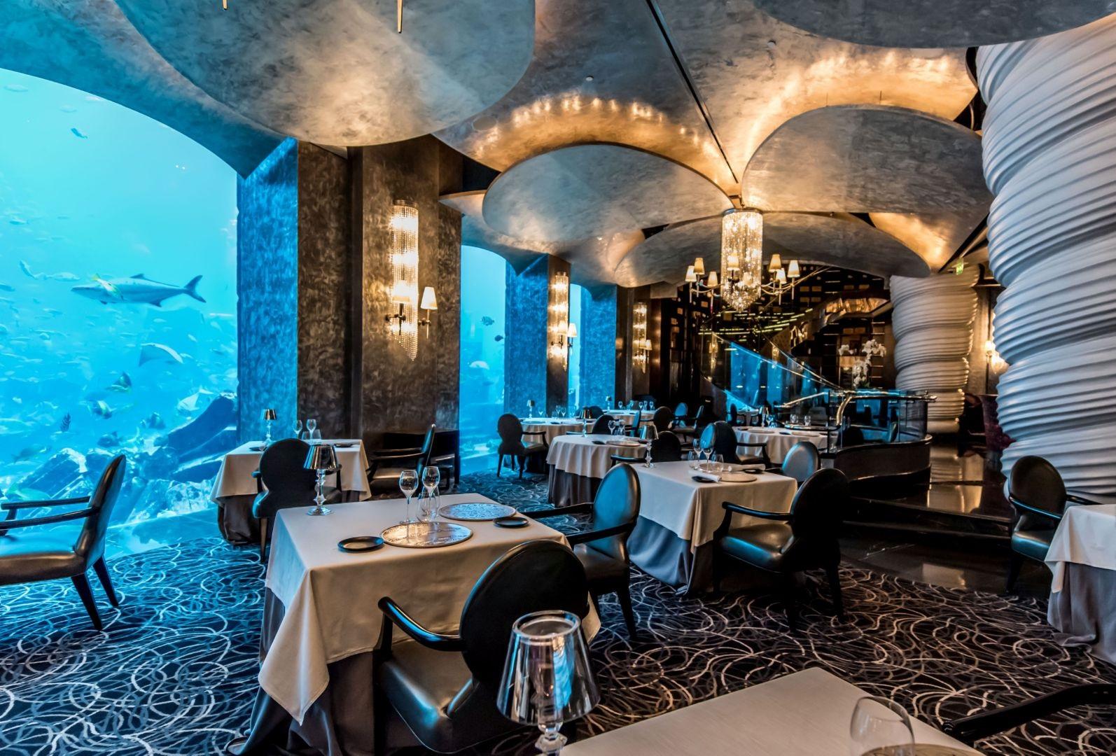 Underwater restaurants Ossiano, Atlantis, The Palm