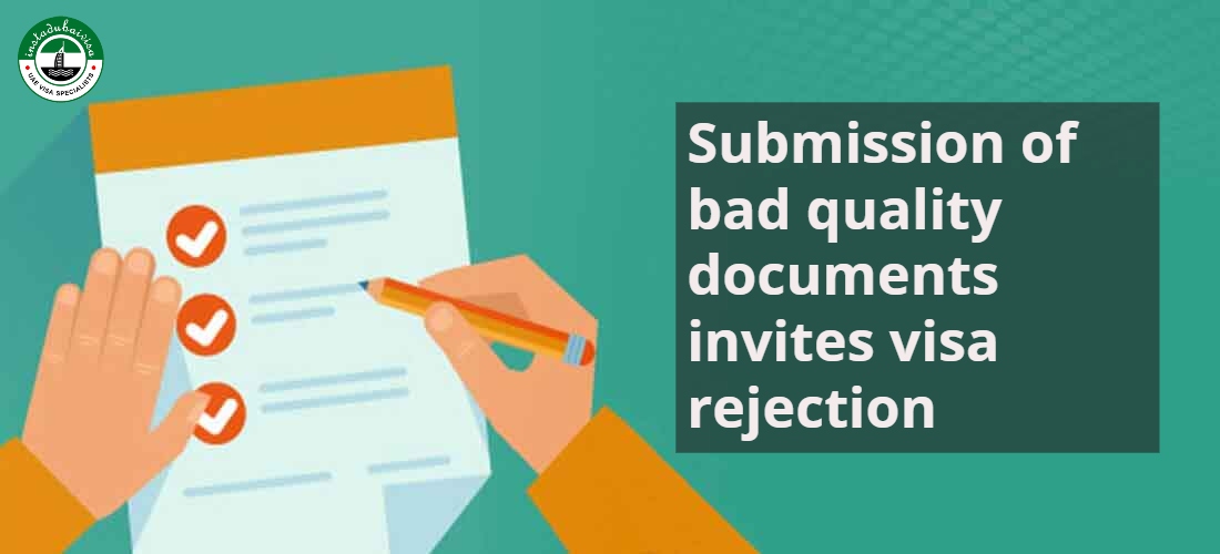 Submission of bad quality documents