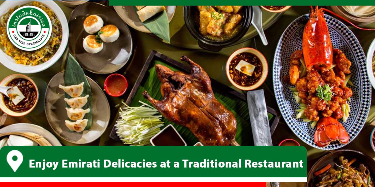 enjoy emirati delicacies at a traditional restaurant from instadubaivisa